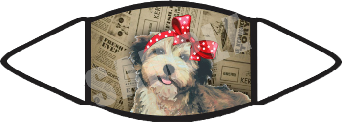 Morkie (Brown) Face Mask