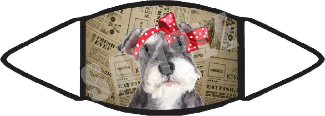 Schnauzer (Brown) Face Mask