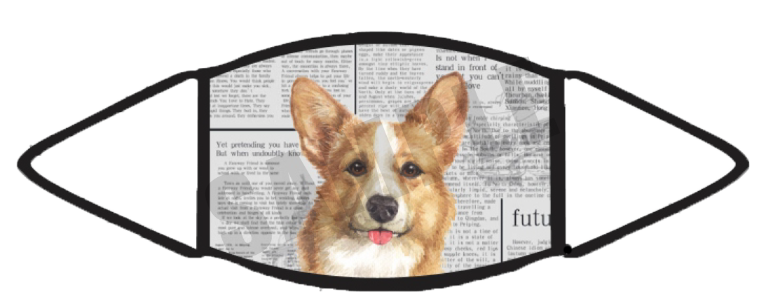 Corgi (Newspaper) Face Mask