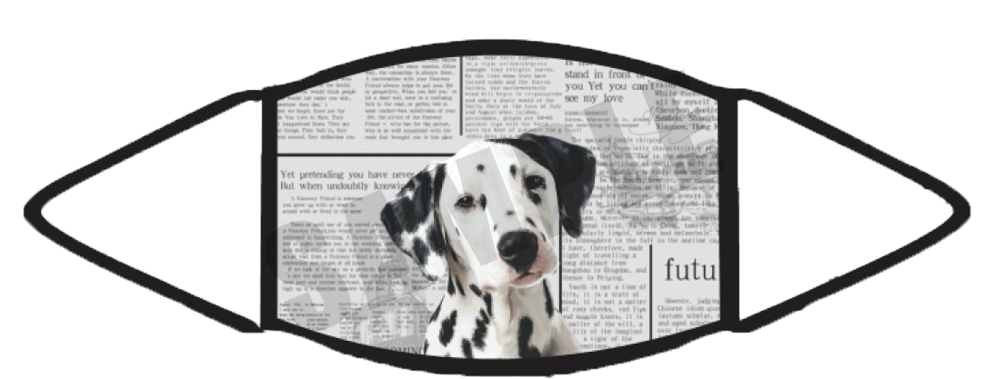 Dalmatian (Newspaper) Face Mask