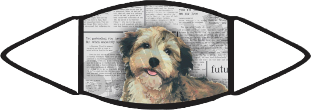 Morkie (Newspaper) Face Mask