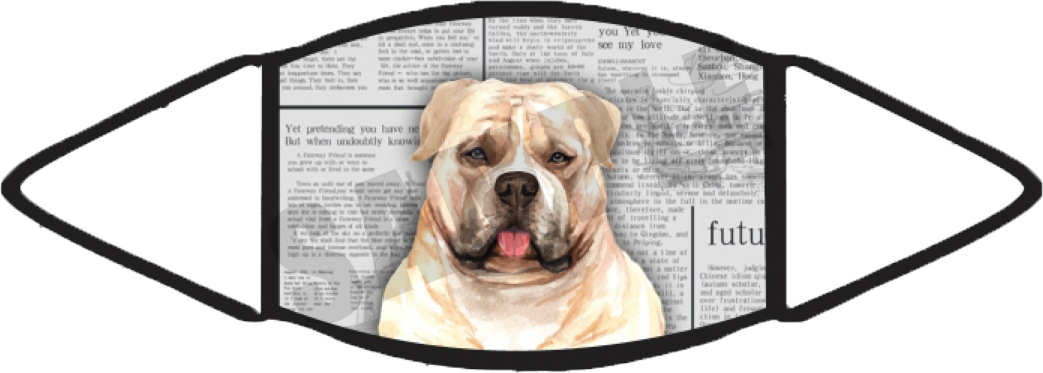 Pitbull Tan (Newspaper) Face Mask