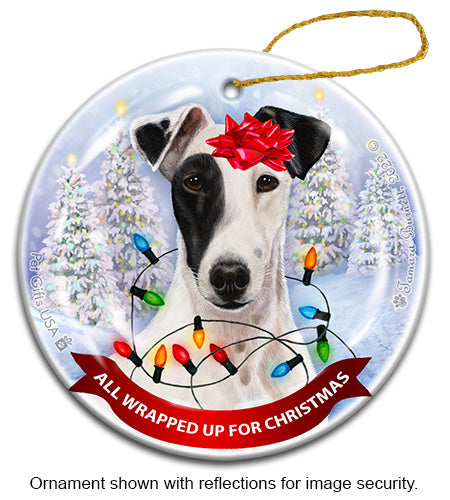 Fox Terrier Black and White Ornament