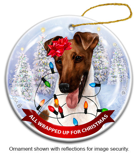 Fox Terrier Brown and White Ornament