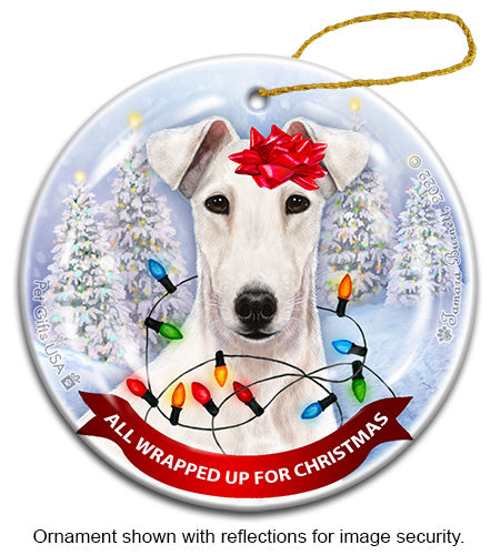 Fox Terrier White Ornament