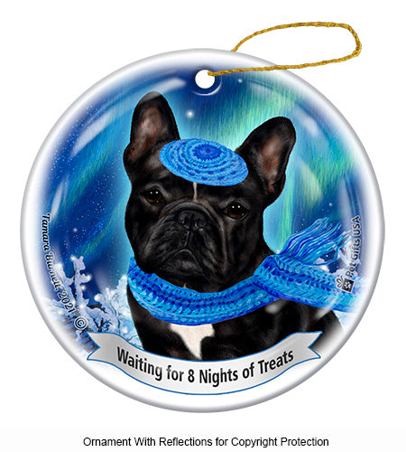 French Bulldog Black and White Ornament