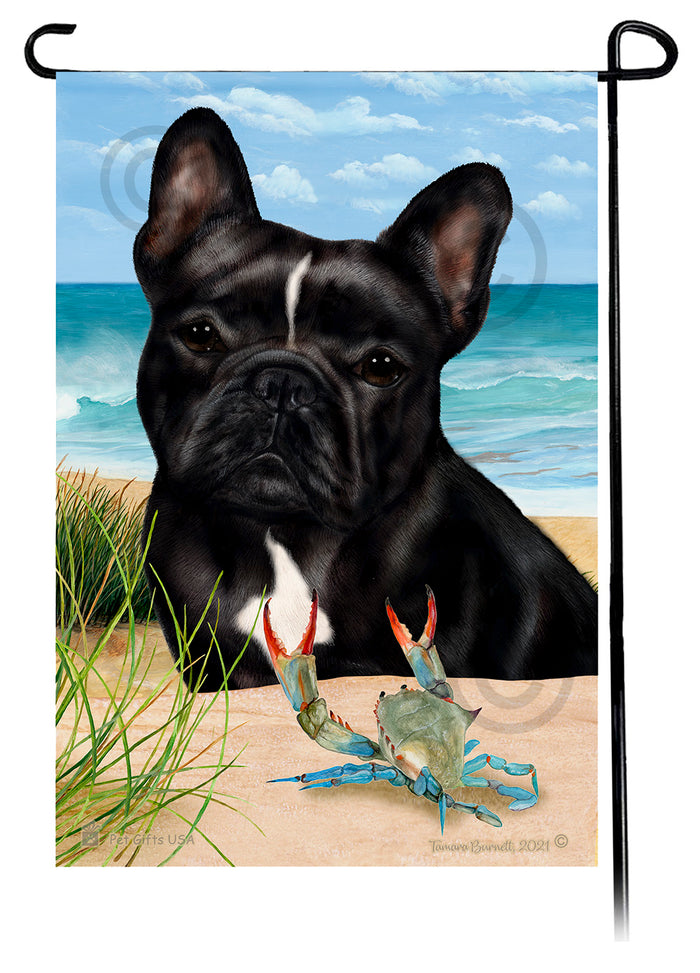 French Bulldog Summer Flowers Garden Flag