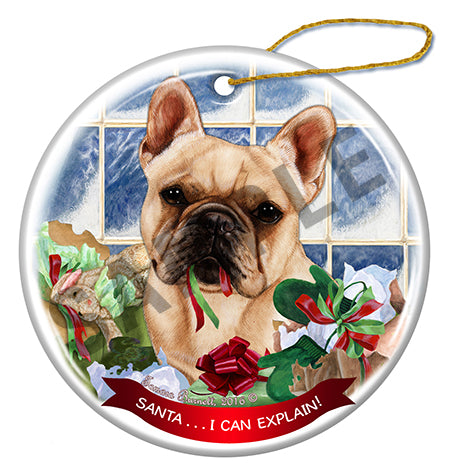 French Bulldog - Santa I Can Explain Ornament