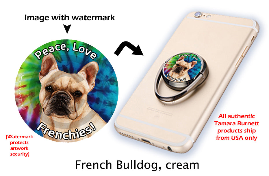 French Bulldog Cream Phone Stand
