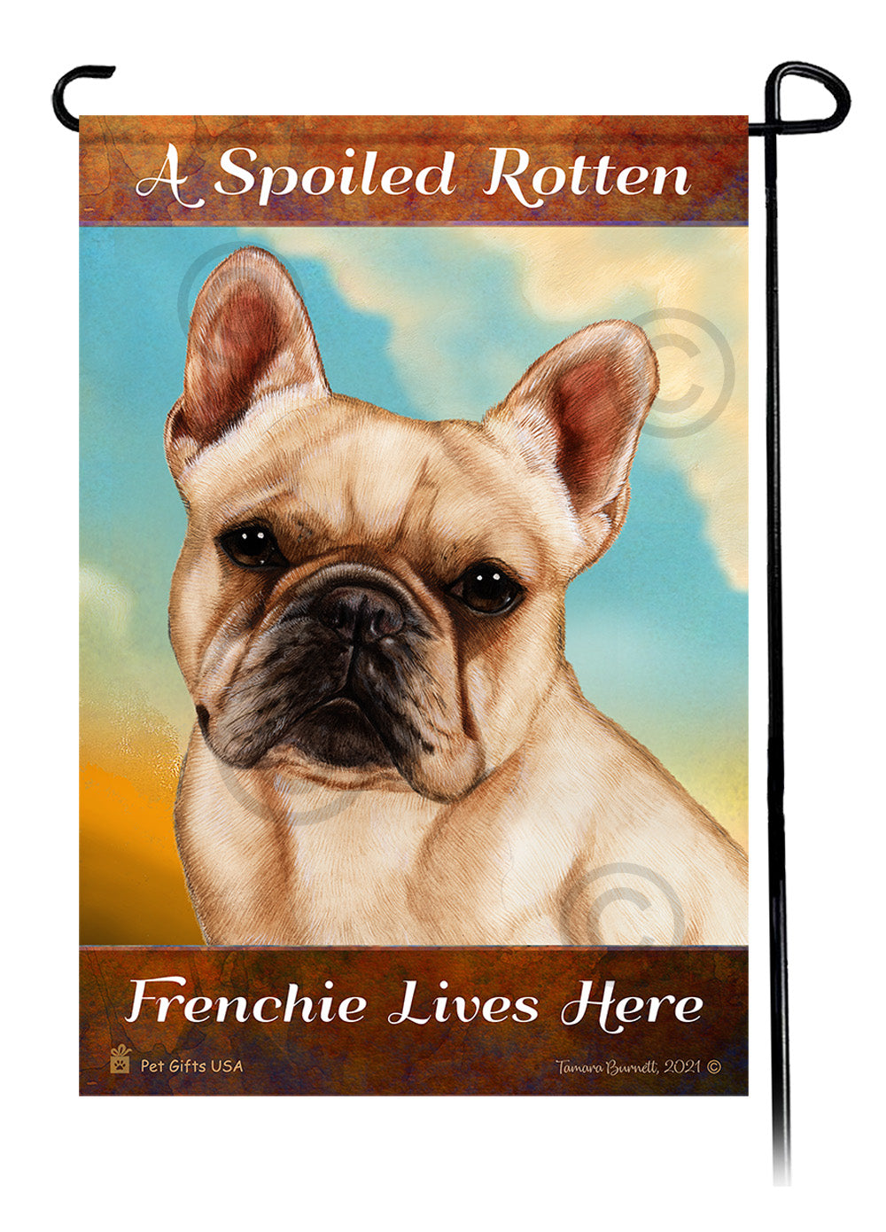 English Bulldog Spoiled Rotten - Garden Flag
