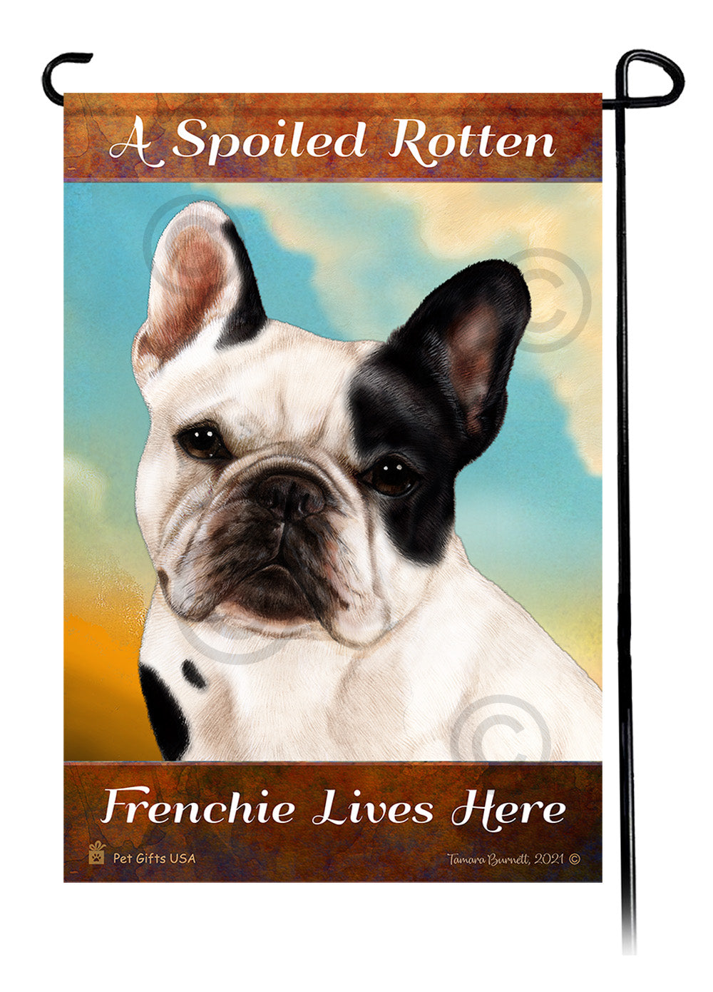 English Bulldog Spoiled Rotten - Garden Flag