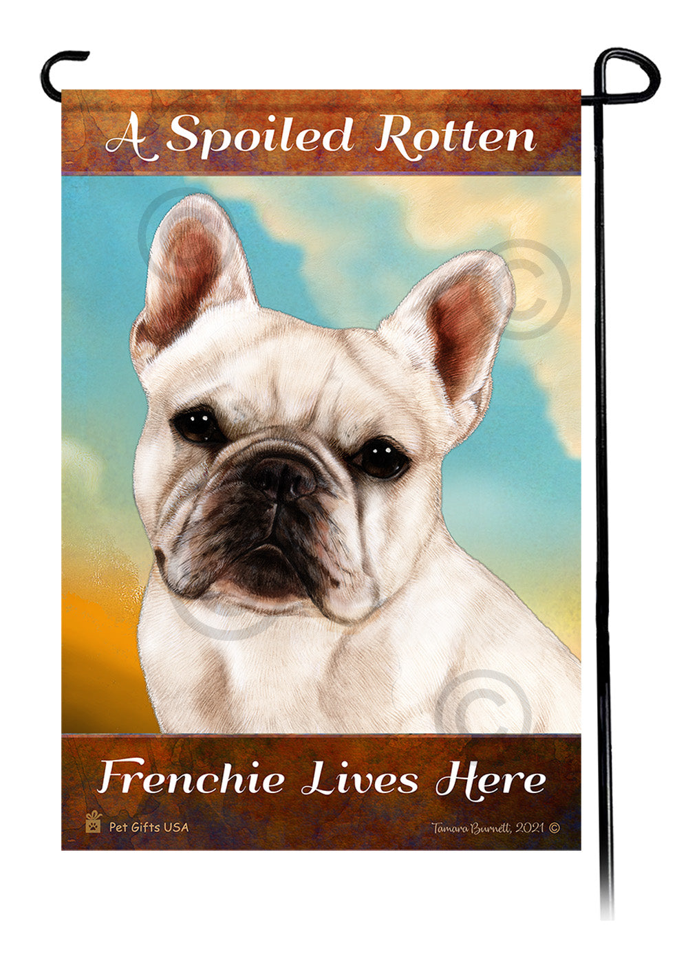 English Bulldog Spoiled Rotten - Garden Flag