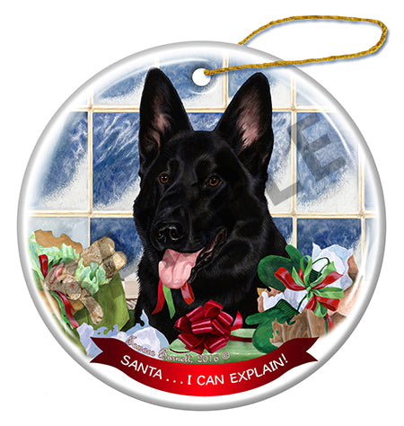 German Shepherd Black Ornament