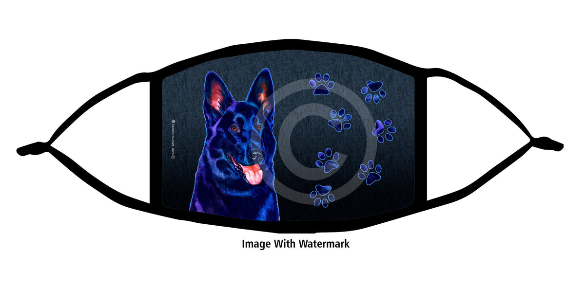 German Shepherd (Black) Face Mask
