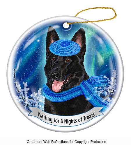 German Shepherd Black Ornament