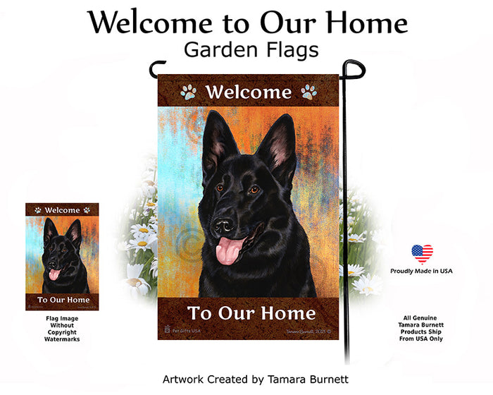 German Shepherd Welcome To Our Home Garden Flags