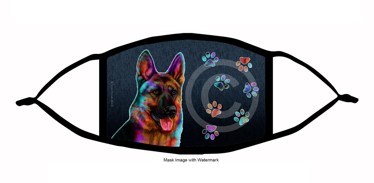 German Shepherd (Red Sable) Face Mask
