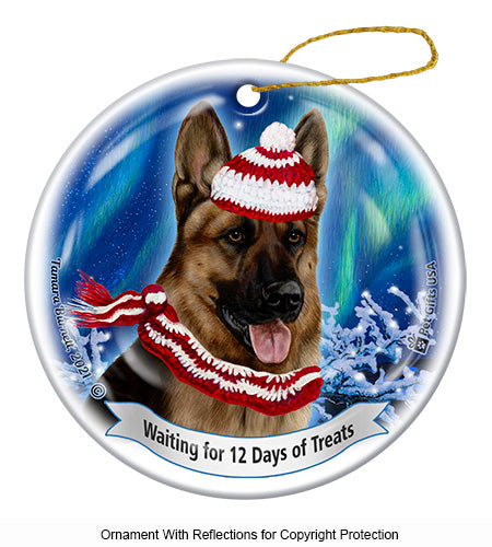 German Shepherd 12 Days of Treats Ornament