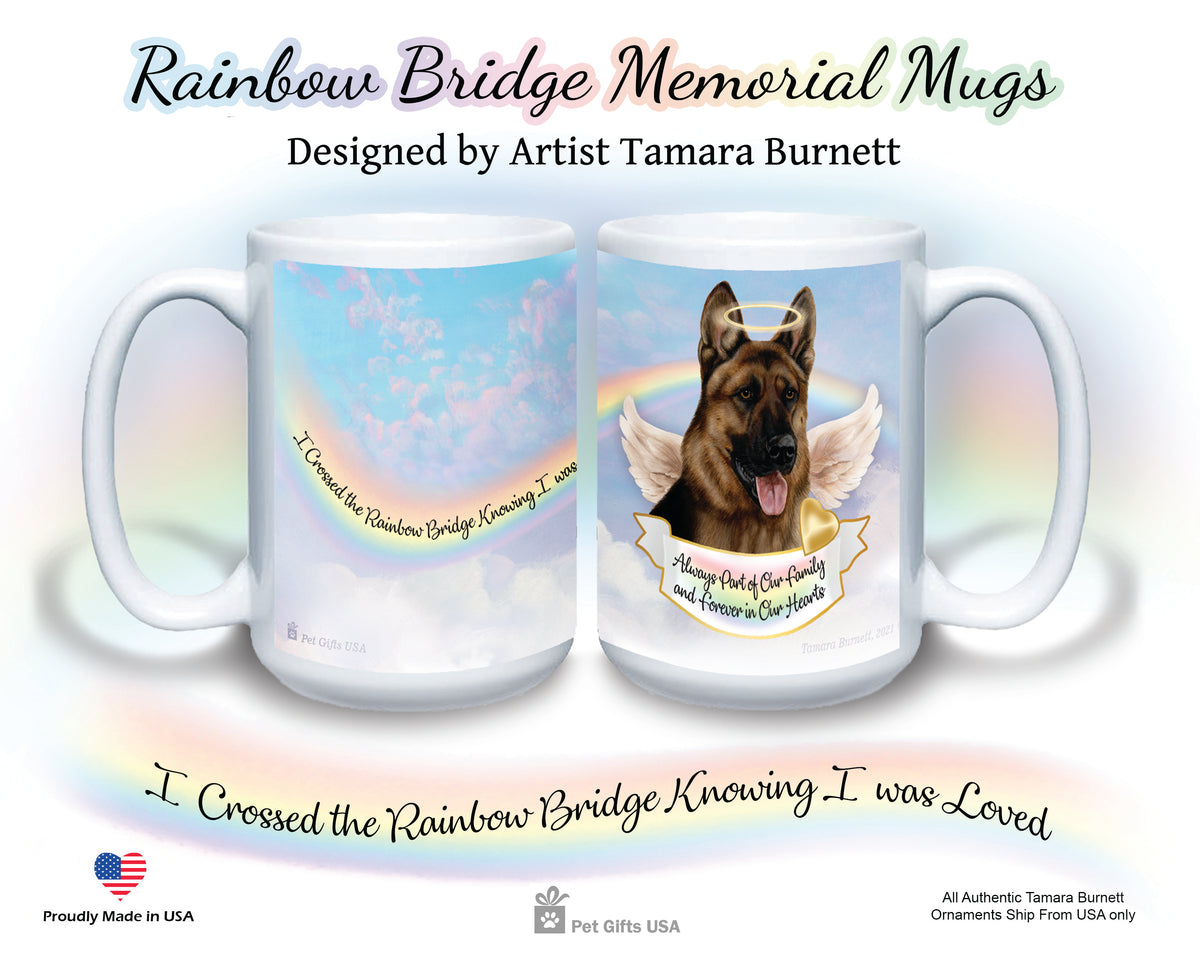 German Shepherd Red Sable Memorial Mug 15 oz