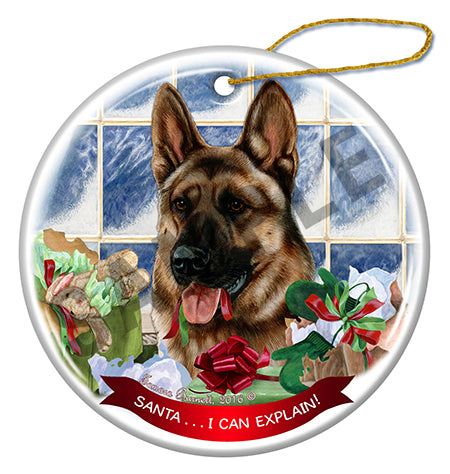 German Shepherd - Santa I Can Explain Ornament
