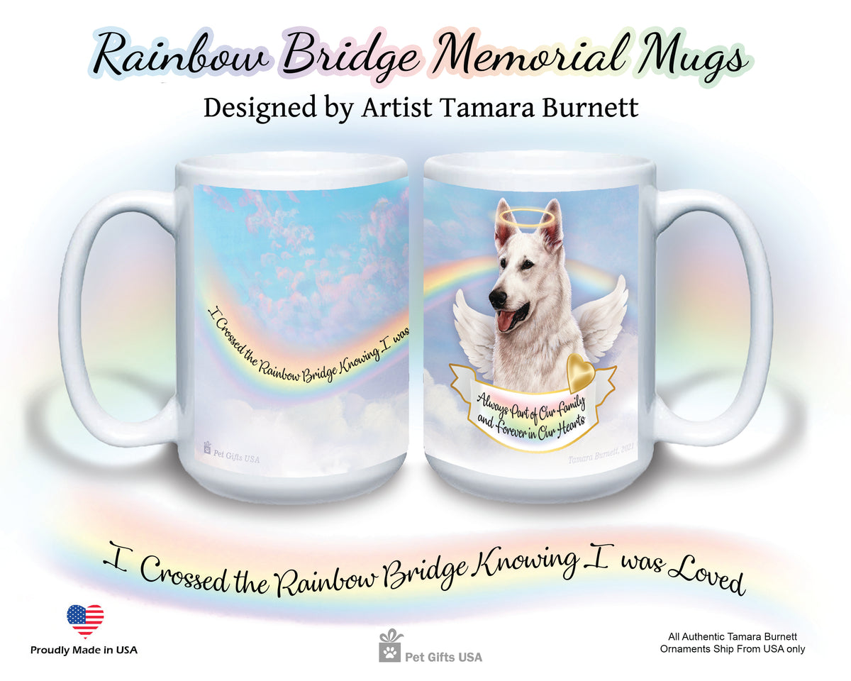 German Shepherd White Memorial Mug 15 oz