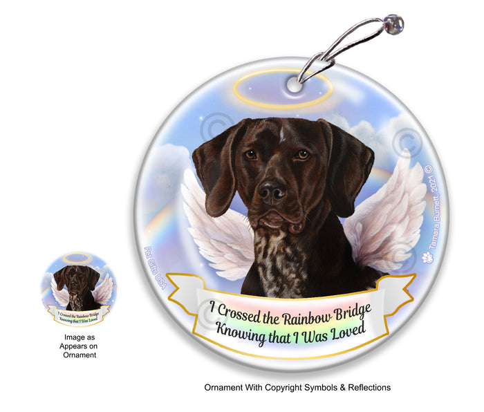 German Shorthaired Pointer Rainbow Bridge Memorial Ornament