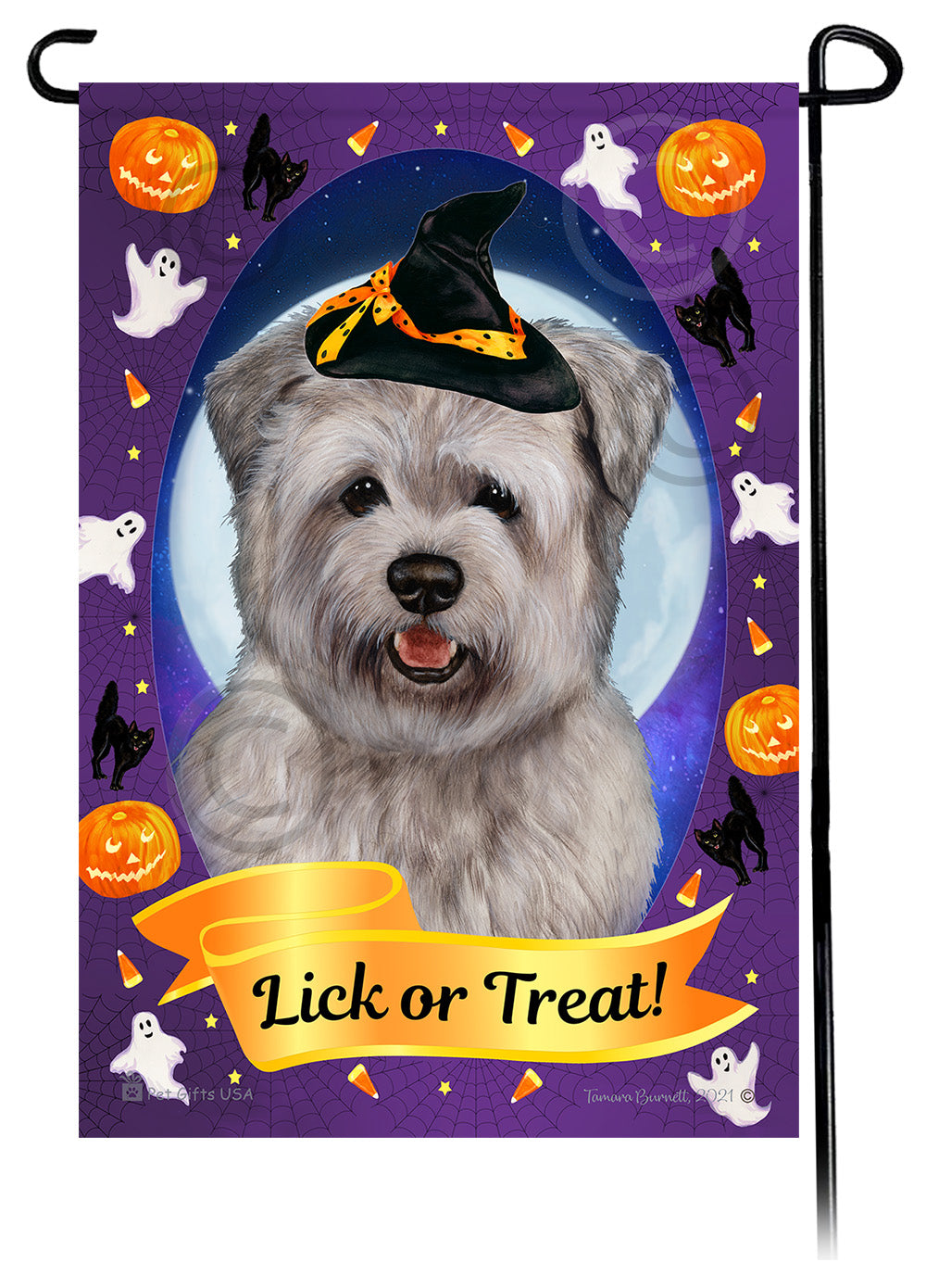 Glen of Imaal Terrier Halloween Howls Garden Flags