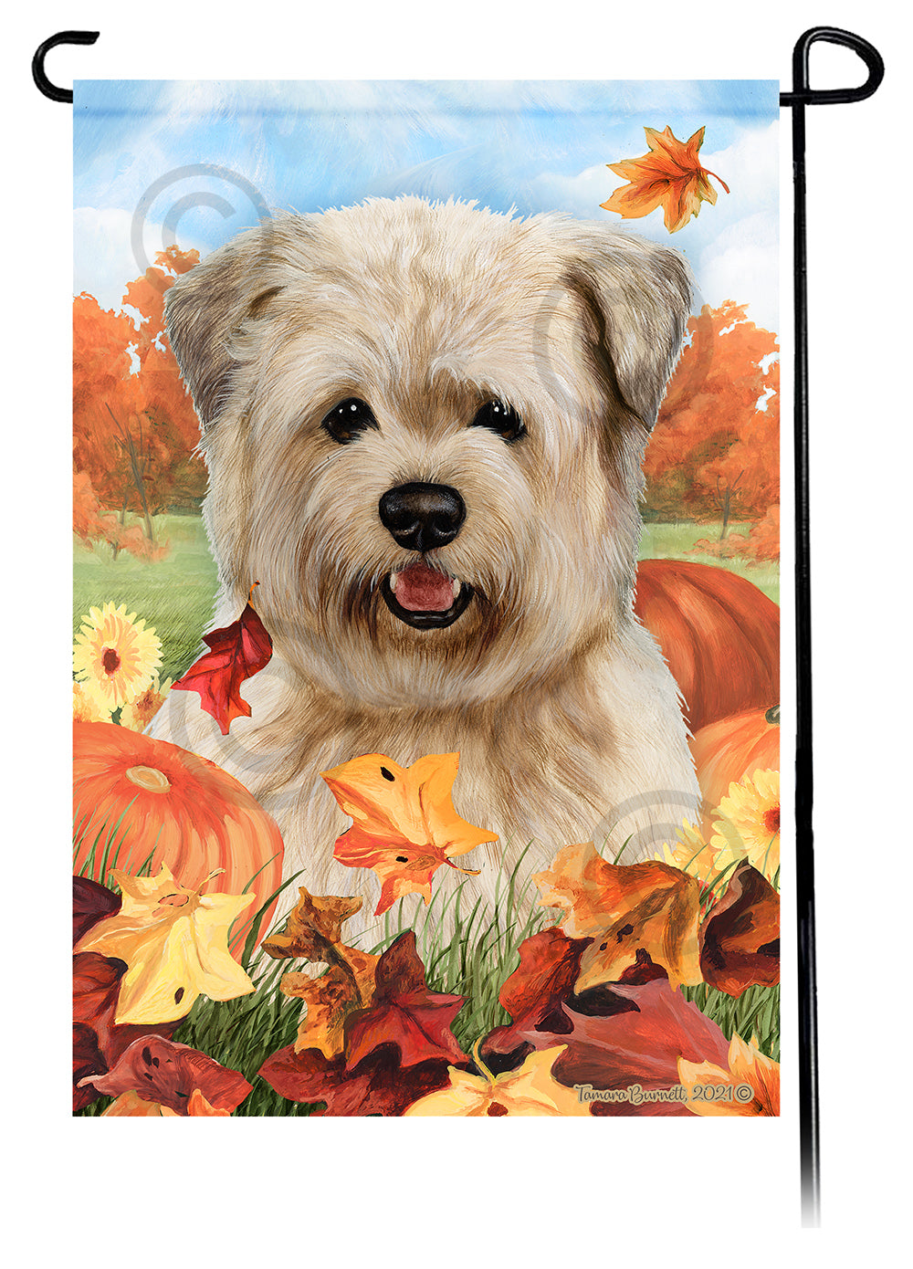 Glen of Imaal Terrier Falling Leaves - Garden Flag