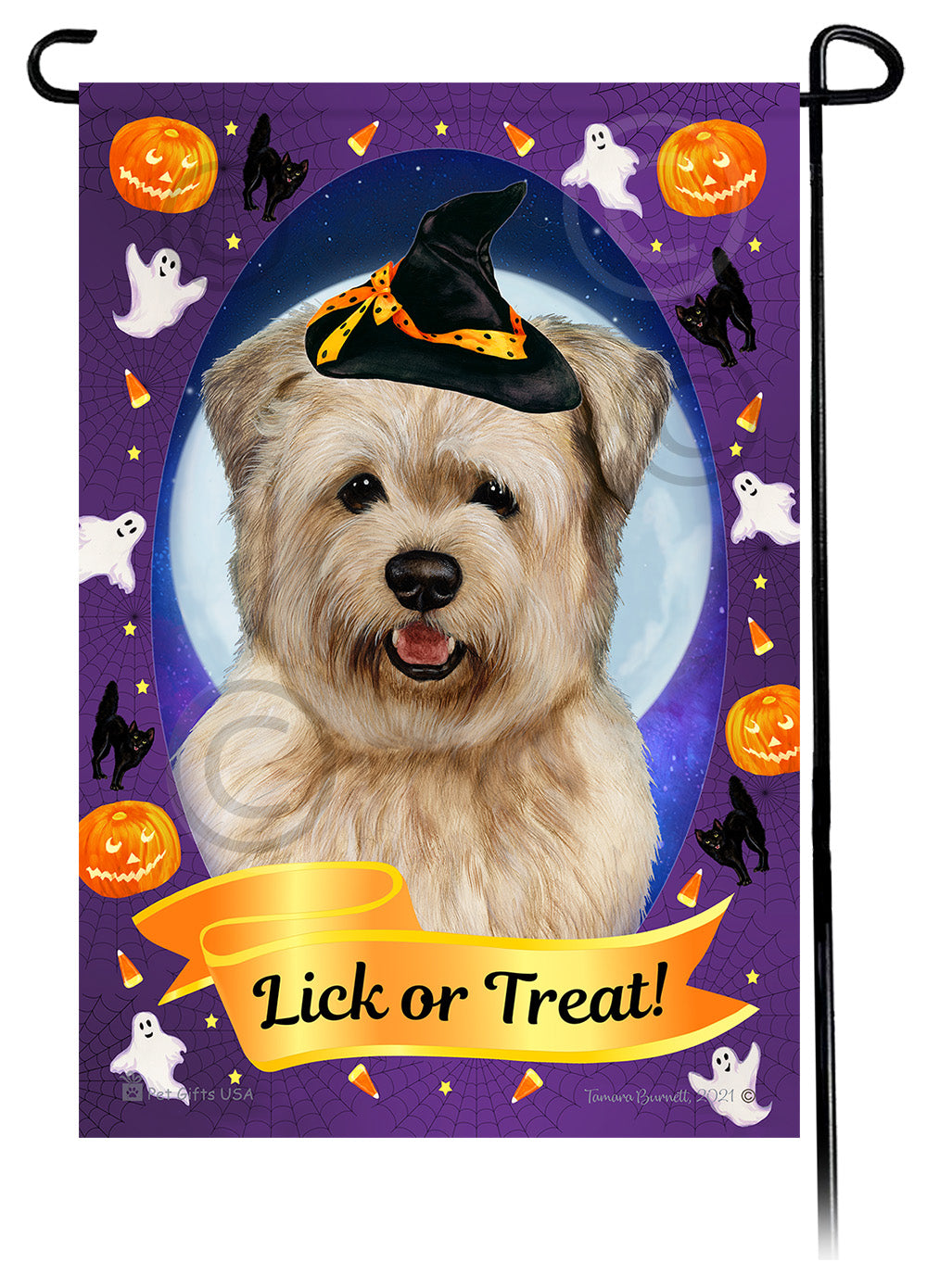 Glen of Imaal Terrier Halloween Howls - Garden Flag