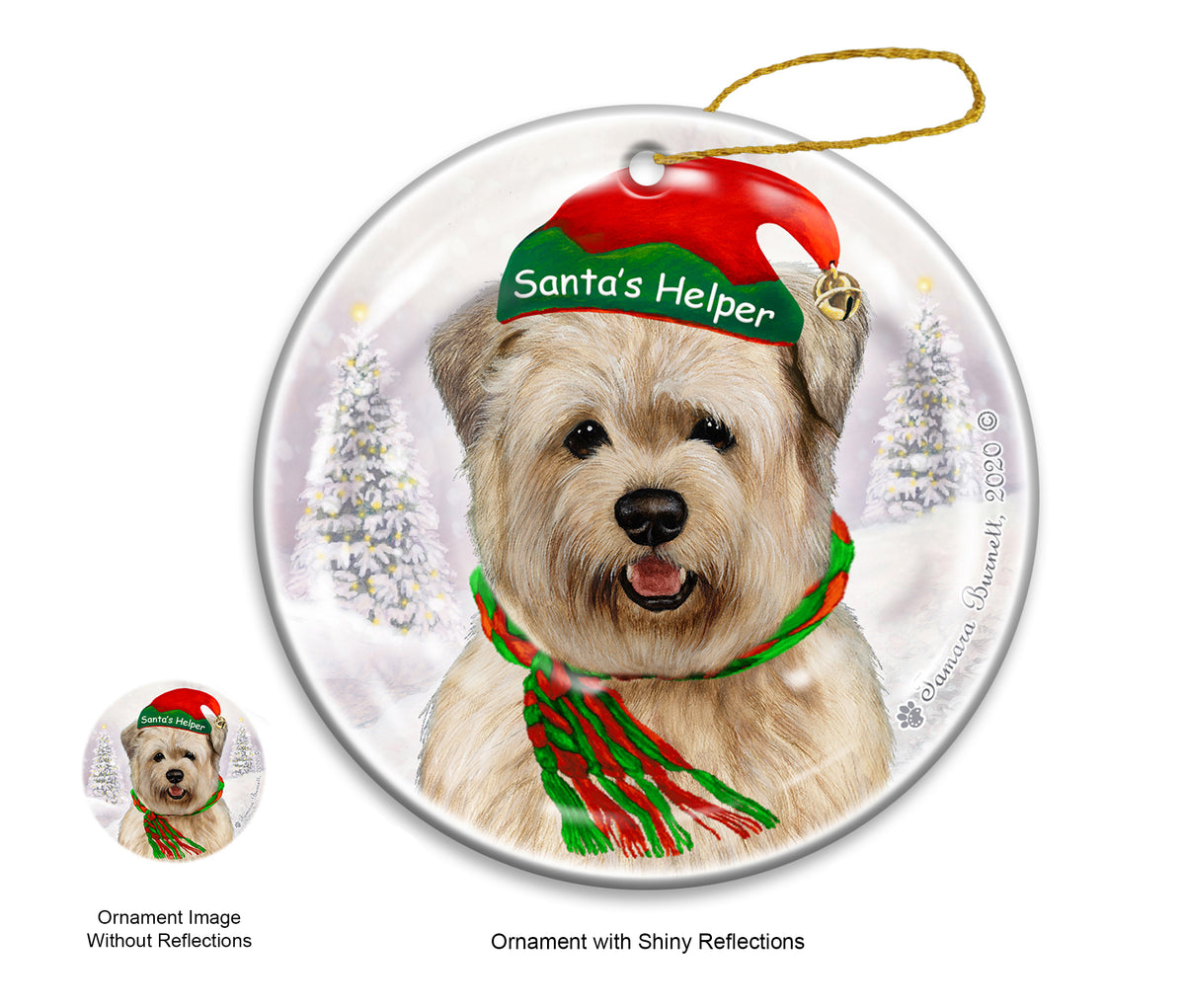 Glen Of Imal Terrier White Ornament