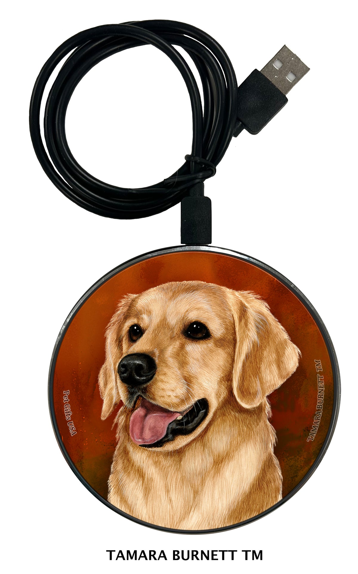 Golden Retriever Gold Zoomies Wireless Charger