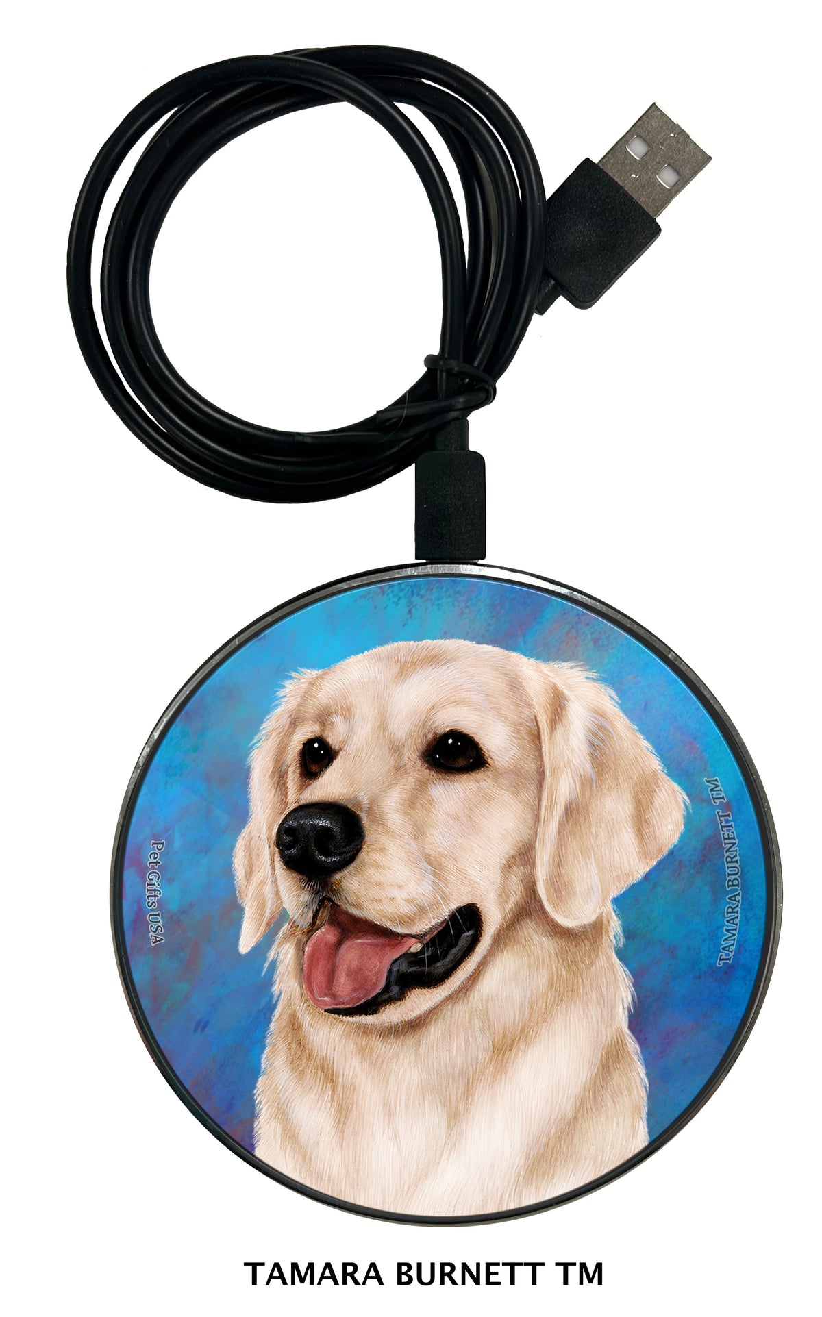 Golden Retriever White Zoomies Wireless Charger