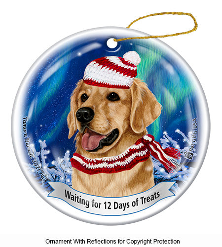 Golden Retriever 12 Days of Treats Ornament