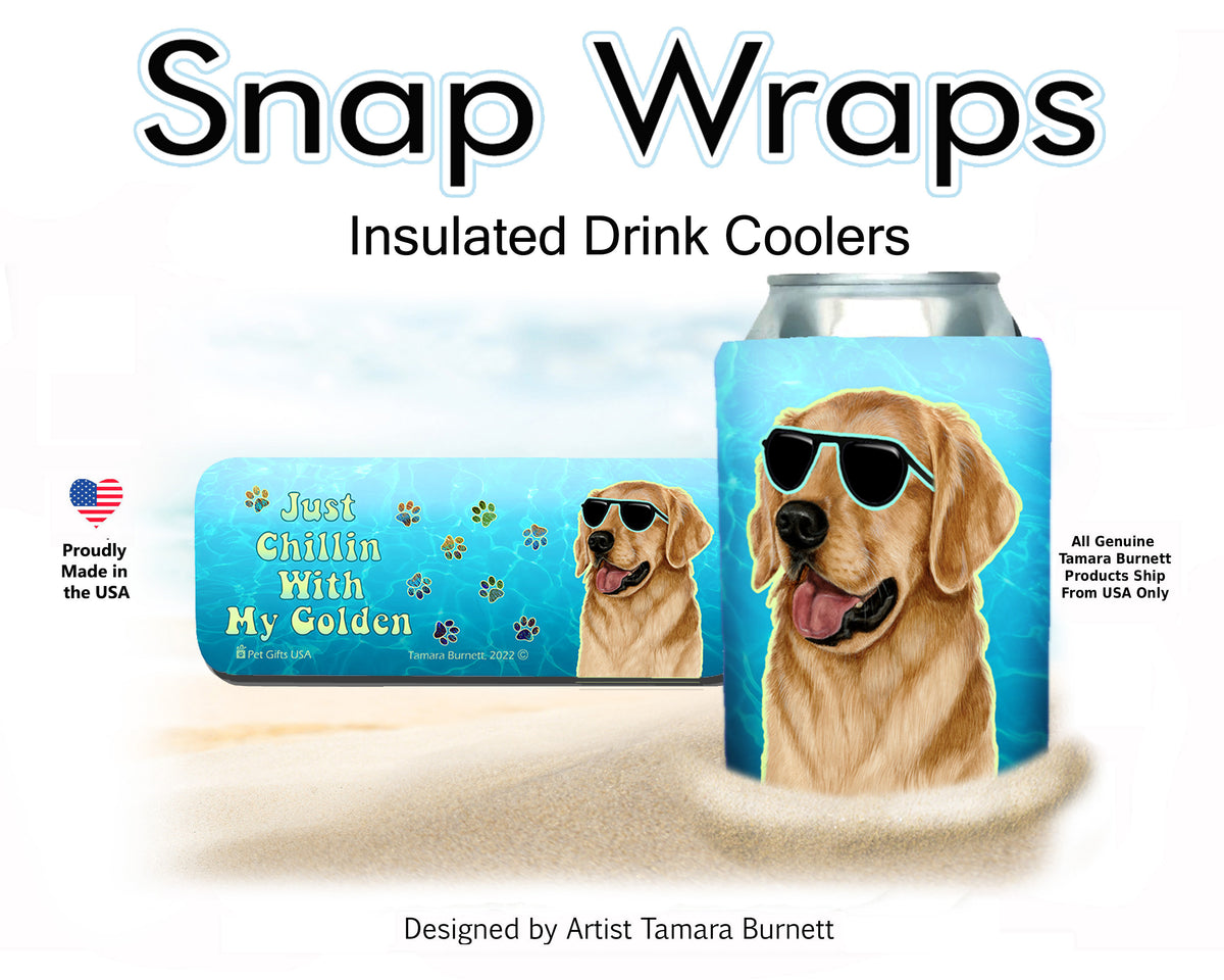 Golden Retriever Yellow Snap Wrap Cozy