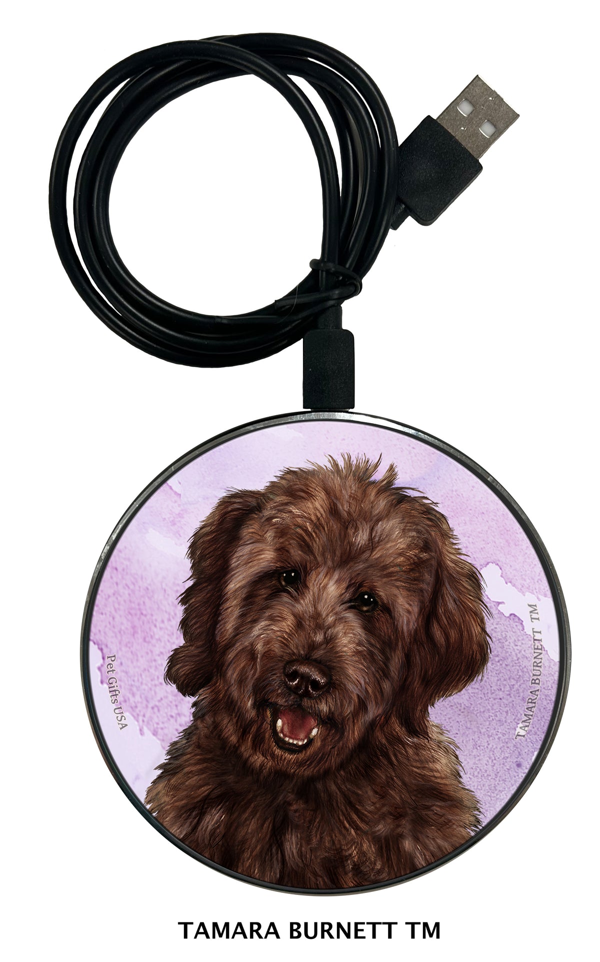 Goldendoodle Chocolate Zoomies Wireless Charger