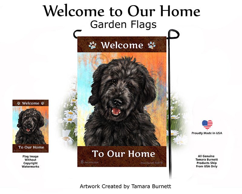 Goldendoodle Welcome To Our Home - Garden Flag
