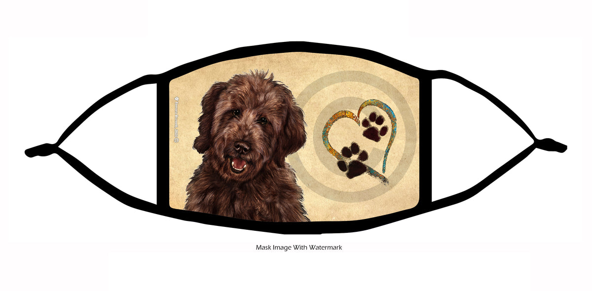 Goldendoodle (Chocolate) Face Mask