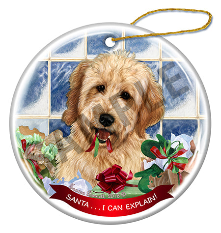 Goldendoodle - Santa I Can Explain Ornament