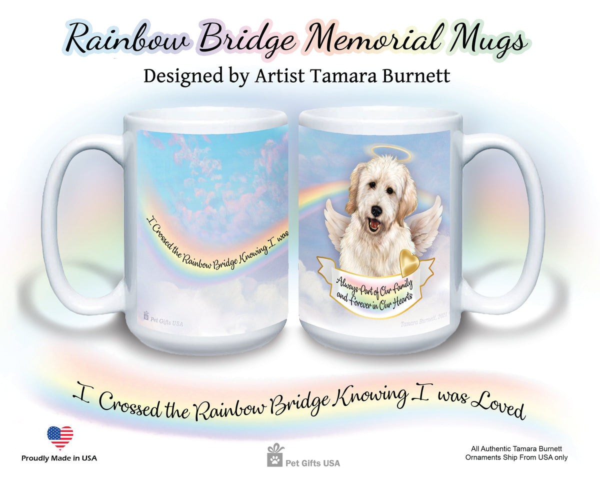 Goldendoodle White Memorial Mug 15 oz