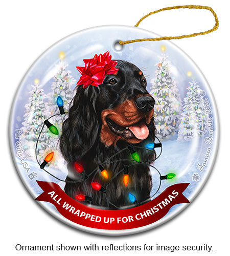 Gordon Setter All Wrapped Up Ornament