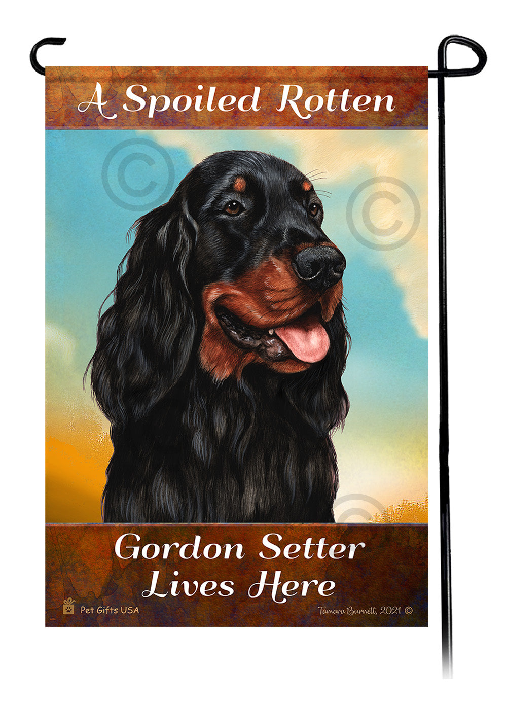 English Setter Spoiled Rotten - Garden Flag