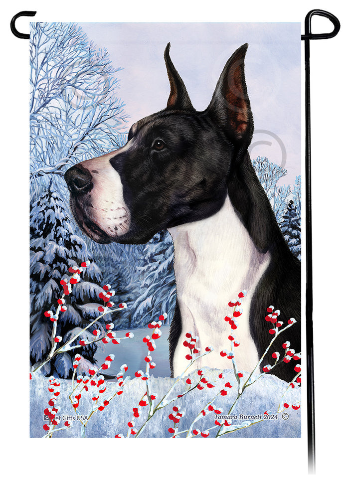 Great Dane Winterberries Garden Flags