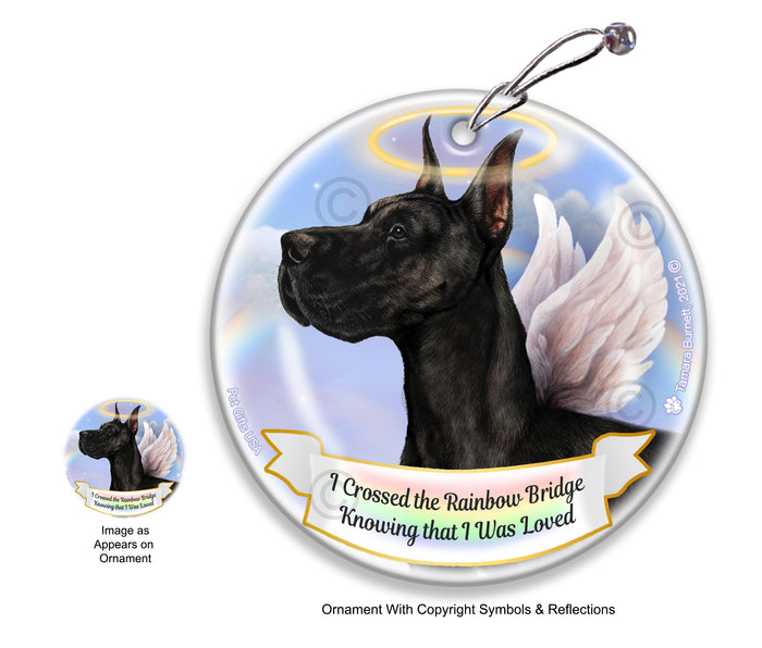 Great Dane Rainbow Bridge Memorial Ornament