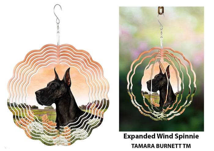 Great Dane Black Cropped Wind Spinner