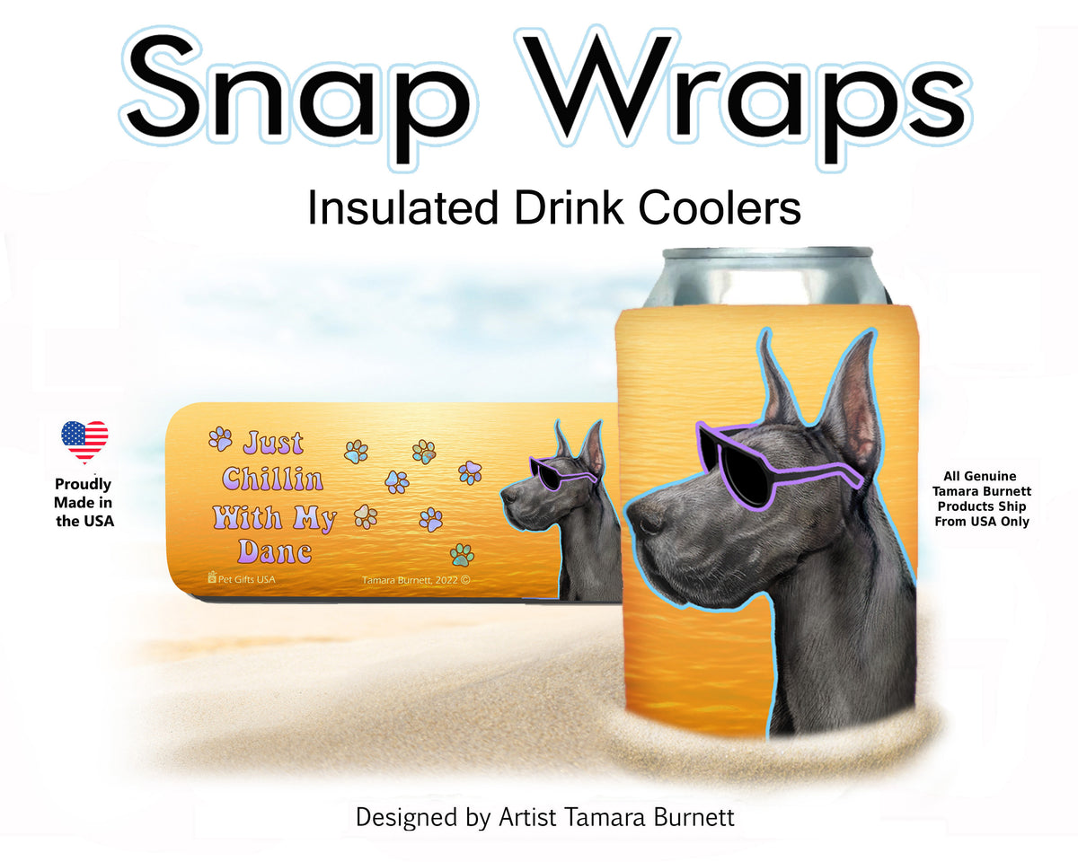 Great Dane Blue Cropped Snap Wrap Cozy
