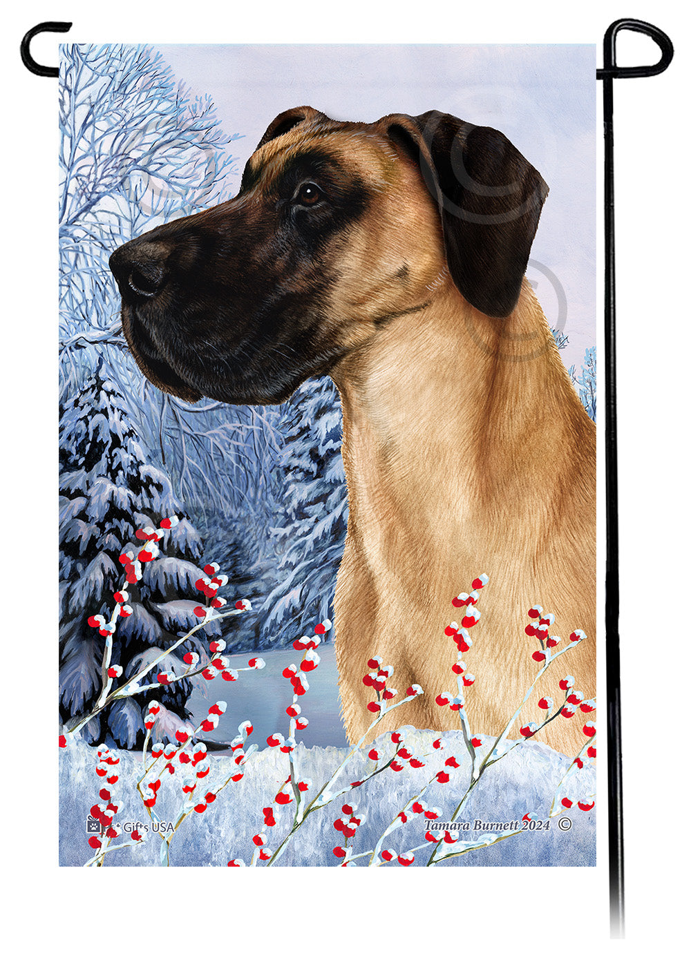 Great Dane Winterberries - Garden Flag