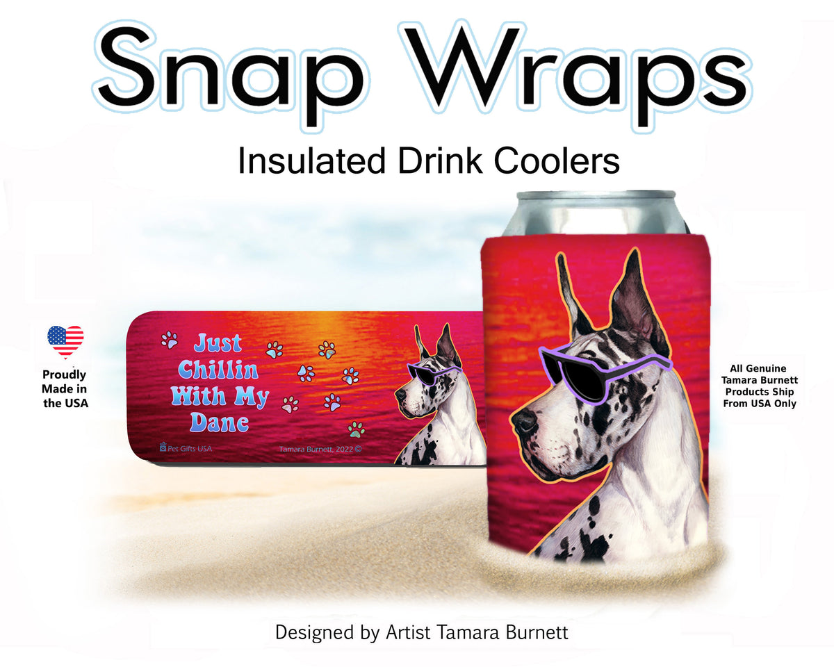 Great Dane Harlequin Cropped Snap Wrap Cozy