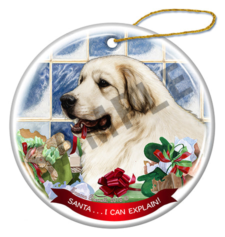 Great Pyrenees - Santa I Can Explain Ornament
