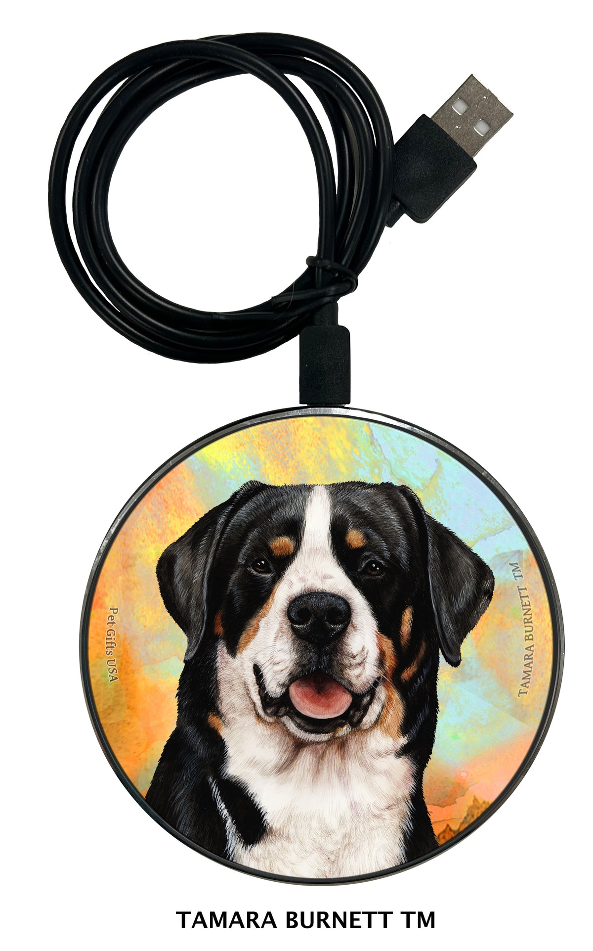 Greater Swiss Mountain Dog Zoomies Wireless Charger