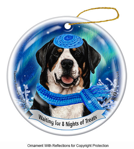 Greater Swiss Mountain Dog Hanukkah Ornament